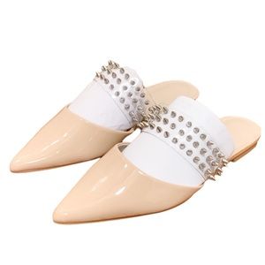 ASOS Slip On Pointed Toe Shoes w Spiked Strap
